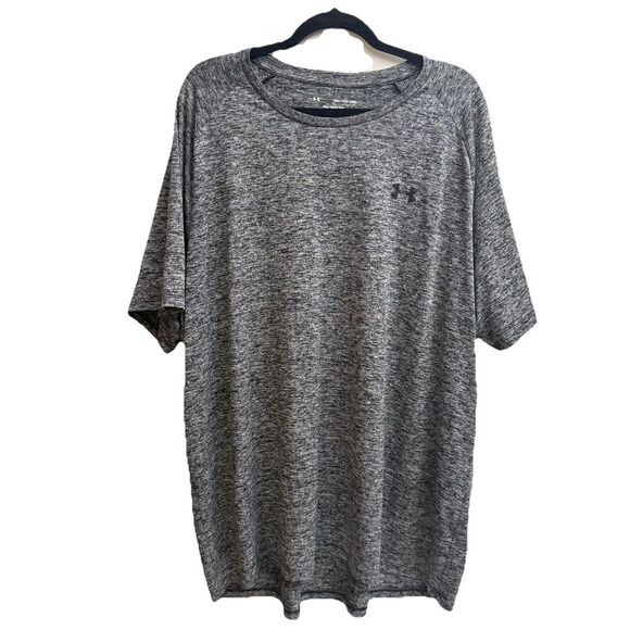 Under Armour Tech Tee Shirt 3XL Gray Loose Fit Short Sleeve Performance Training - Picture 1 of 6